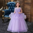 thumbnail image 1 of Kiviey Dresses for Girls Sleeveless Embroidery Mesh Dress Gauze Dress Princess Dress Birthday Party Gown Size 7-8, 1 of 9