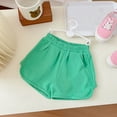thumbnail image 1 of Kiviey Girls Athletic Shorts 100% Cotton Sports Shorts Loose Pockets Solid Pants Size 140, 1 of 3