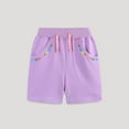 thumbnail image 1 of Kiviey Girls Soccer Shorts Cotton Fashion Casual Sports Shorts Print Five Quarter Pants Size 7-8, 1 of 1