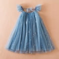 thumbnail image 1 of Kiviey Girls Summer Dress Cute Summer Mesh Point Print Elegant Wing Dress Skirt Size 3-4T, 1 of 4