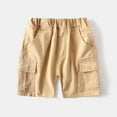 thumbnail image 1 of Kiviey Shorts for Boys 100%Cotton Fashion Casual Shorts Pockets Solid Five Quarter Pants Size 8-9, 1 of 8