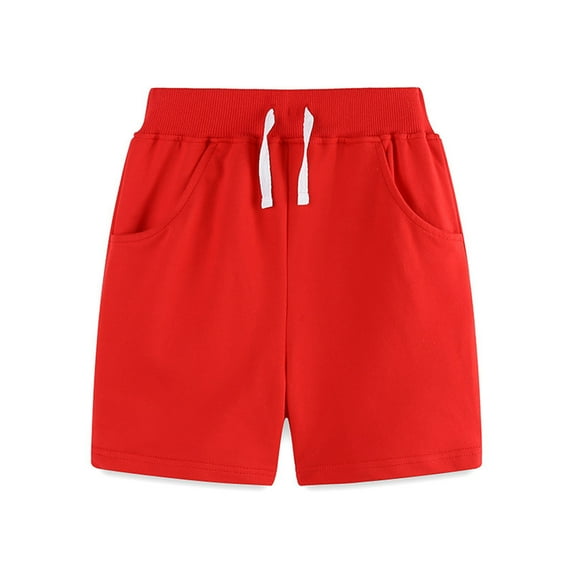 Kiviey Shorts for Boys 100% Cotton Spring Casual Sports Shorts Solid Pants Size 2T-7Y