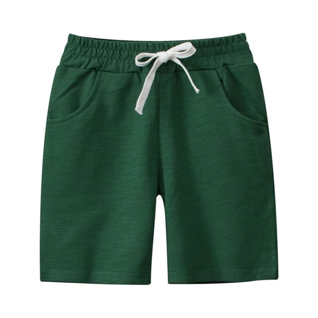 Kiviey Soccer Shorts Boys 100% Cotton New Sports Shorts Solid Pants Size 2T-7Y