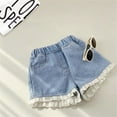 thumbnail image 1 of Kiviey Summer Shorts for Girls Cotton Denim Shorts Thin Solid Shorts Size 3-4T, 1 of 4
