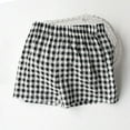 thumbnail image 1 of Kiviey Summer Shorts for Girls Cotton Linen Ice Fashion Cute Shorts Loose Solid Plaid Pants Size 12M-9Y, 1 of 3