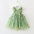 thumbnail image 1 of Kiviey Sundress for Girls Puffy Tulle Skirt Sleeveless Suspender Floral Casual Dress Size 3-4T, 1 of 3