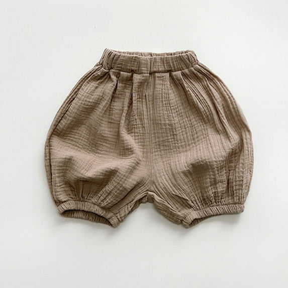 Kiviey Toddler Girl Shorts Cotton Linen Casual Sports Lantern Shorts Solid Pants Size 2T-8Y