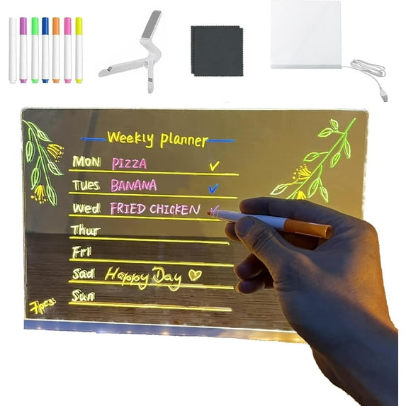 Kivvy Magic Board, Magic Board Light Up, Magicboard - Magic Drawing Board, Magicboard Where Creativity Lights Up, Acrylic Dry Erase Board for Office School and Home Use