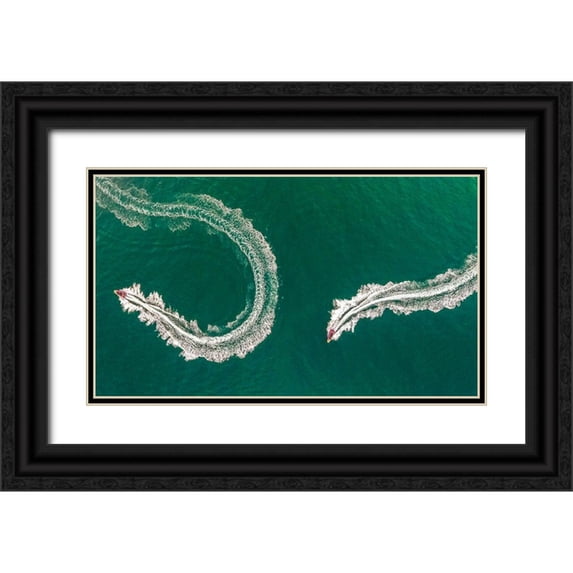 Kiwan, Jamal 14x10 Black Ornate Wood Framed with Double Matting Museum Art Print Titled - Sea Snake