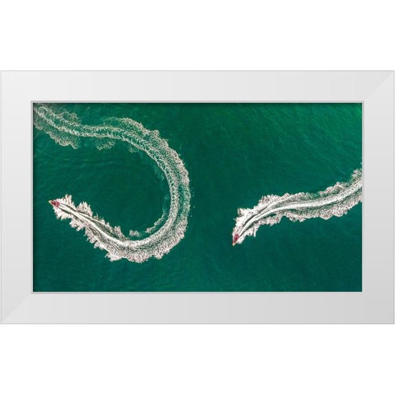 Kiwan, Jamal 24x16 White Modern Wood Framed Museum Art Print Titled - Sea Snake