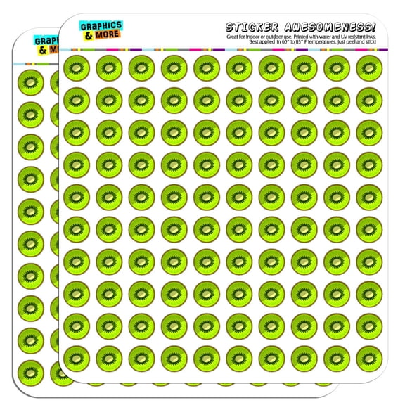 Kiwi 1/2" (0.5") Scrapbooking Crafting Stickers