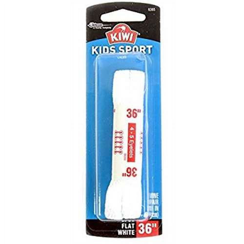 Kiwi Athletic Shoe Laces, 36inch, Flat, 3Pack, White