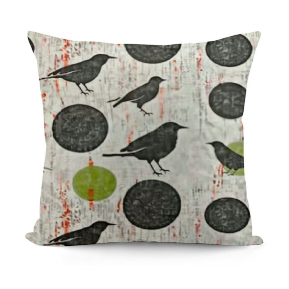 Kiwi Body Pillow Case Cover with Zipper, Funny Pattern of Same Named Halved Fruit and Bird Silhouette, Decorative Accent Long Pillowcase,  Grey Apple Green