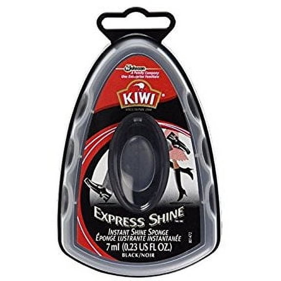 Kiwi Express Shine Sponge, Black, 0.23 Fluid Ounce
