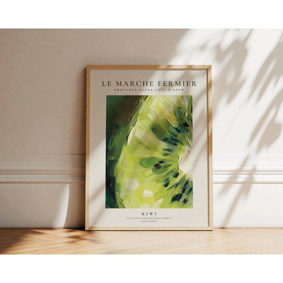 Kiwi Fruit Market Print Poster, Marche Aux Fruits Poster, Vintage Food Print, Kitchen Decor, Trendy Kitchen Wall Art, Kiwi Fruit Poster, Home Decor Unframed Paper Print