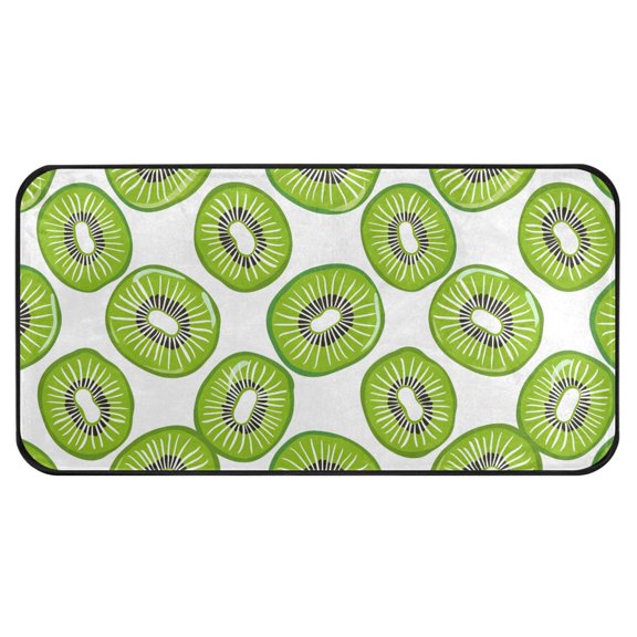 Kiwi Fruit Pattern Kitchen Runner Rug 39x20 in Non Slip Absorbent Cushioned Laundry Bathroom
