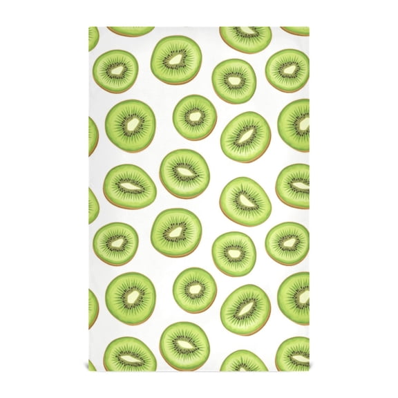 Kiwi Fruit Pattern Kitchen Towels Waffle Weave Decorative Tea Towels Multi Use Dishcloths 28x18in