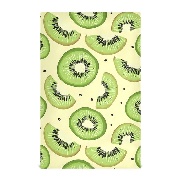 Kiwi Fruit Pattern Kitchen Towels Waffle Weave Decorative Tea Towels Multi Use Dishcloths 28x18in