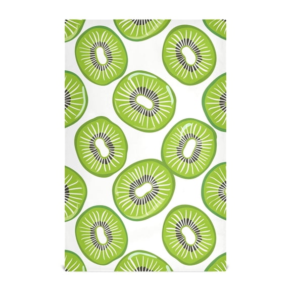 Kiwi Fruit Pattern Kitchen Towels Waffle Weave Decorative Tea Towels Multi Use Dishcloths 28x18in