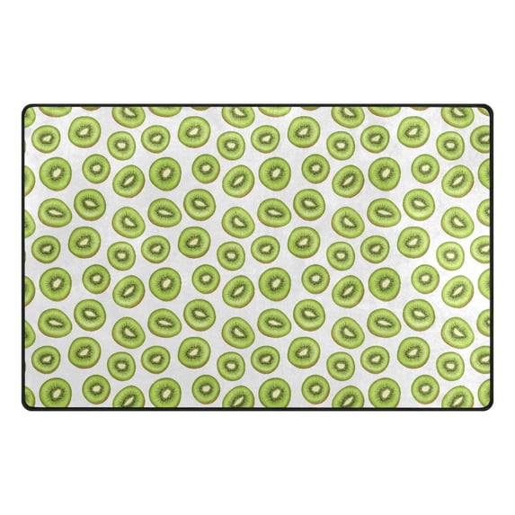 Kiwi Fruit Pattern Memory Foam Area Rug 31"x20" Non Slip, Absorbent, Fade Proof for Living Room, Bedroom, Office