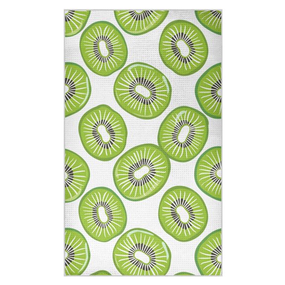 Kiwi Fruit Pattern Waffle Kitchen Towels 18x30 in Soft Absorbent Quick Dry Dishcloths
