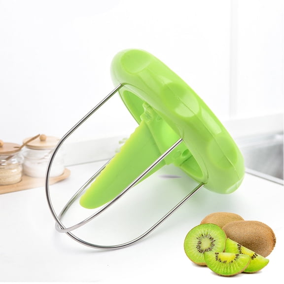 Kiwi Fruit Slicer Cutter Peeler Corer Tool - Kiwi Splitter for Cutting Slicing Coring - Plastic Kitchen Gadget for Easy Fruit Prep - Small Kitchen Tool for Daily Use in Home Kitchen