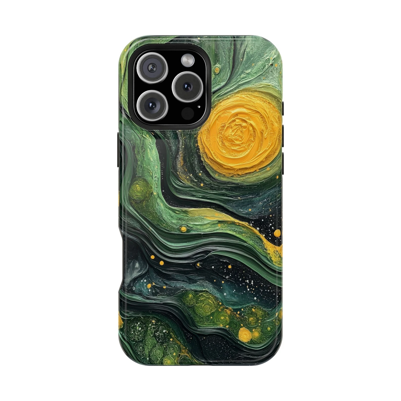 Kiwi Green Yellow Paint Abstract Art Case for iPhone 11-17 Pro Max ...