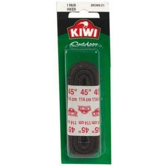 Kiwi Hiker Boot Laces Round Brown and Olive, 45 Inches - 1 Pair