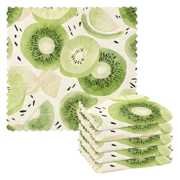 Kiwi Kitchen Cloth Dish Towels for Drying Washing Absorbent Dish Rags Reusable soft kitchen dishcloth set 6 Pack
