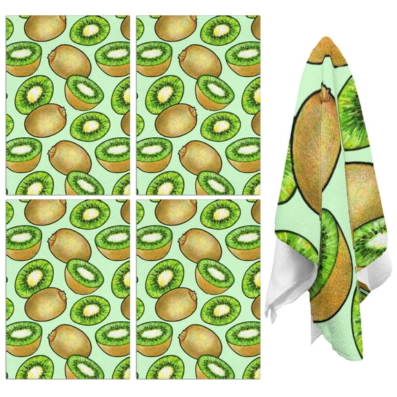 Kiwi Kitchen Towels Set of 2,Ultra Absorbent & Fast Drying Farmhouse Dish Towels 18x26 Inch,Decorative Hand Towels for Kitchen,Bathroom,Cooking,Baking,Housewarming Gift.