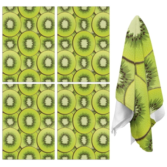 Kiwi Kitchen Towels Set of 2,Ultra Absorbent & Fast Drying Farmhouse Dish Towels 18x26 Inch,Decorative Hand Towels for Kitchen,Bathroom,Cooking,Baking,Housewarming Gift.