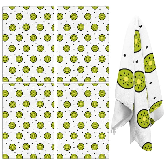 Kiwi Kitchen Towels Set of 2,Ultra Absorbent & Fast Drying Farmhouse Dish Towels 18x26 Inch,Decorative Hand Towels for Kitchen,Bathroom,Cooking,Baking,Housewarming Gift.