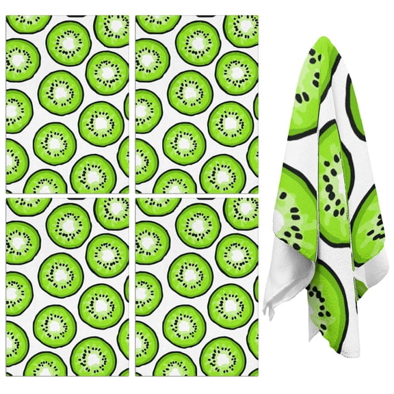 Kiwi Kitchen Towels Set of 2,Ultra Absorbent & Fast Drying Farmhouse Dish Towels 18x26 Inch,Decorative Hand Towels for Kitchen,Bathroom,Cooking,Baking,Housewarming Gift.