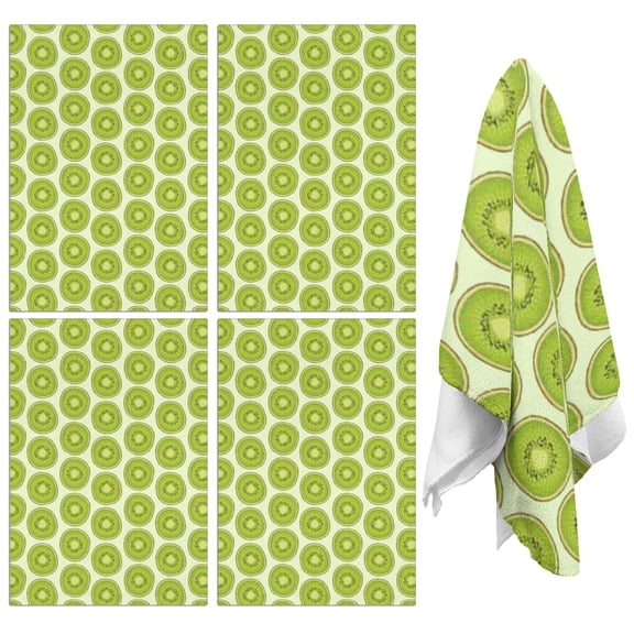 Kiwi Kitchen Towels Set of 2,Ultra Absorbent & Fast Drying Farmhouse Dish Towels 18x26 Inch,Decorative Hand Towels for Kitchen,Bathroom,Cooking,Baking,Housewarming Gift.