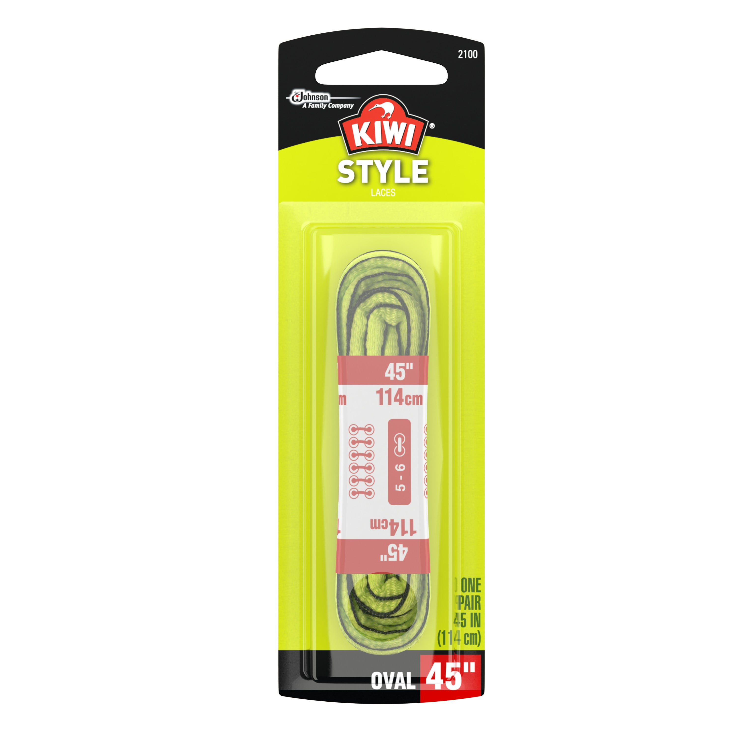 Kiwi Lace, Lime Green with Black Trim, 45 In