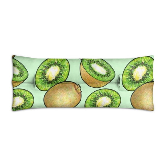 Kiwi Lover Seat Belt Pillow for Post-Surgery Recovery Cute Kawaii Fruit Slice Design, Soft & Supportive Mastectomy & Chemo Port Cushion (Green Tropical Aesthetic)