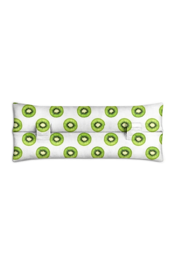 Kiwi Lover Seat Belt Pillow for Post-Surgery Recovery Cute Kawaii Fruit Slice Design, Soft & Supportive Mastectomy & Chemo Port Cushion (Green Tropical Aesthetic)
