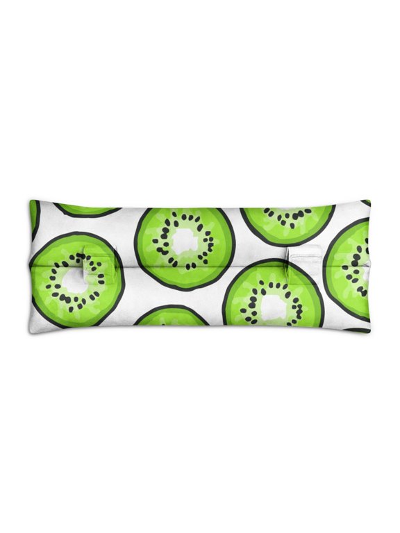 Kiwi Lover Seat Belt Pillow for Post-Surgery Recovery Cute Kawaii Fruit Slice Design, Soft & Supportive Mastectomy & Chemo Port Cushion (Green Tropical Aesthetic)