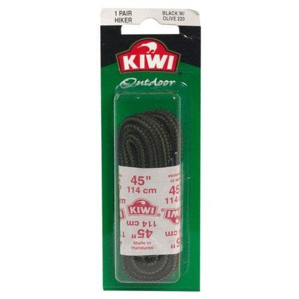 Kiwi Outdoor Boot Laces Round Black and Olive 45 Inches