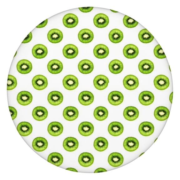 Kiwi Print Round Elastic Tablecloth - 100% Waterproof Fitted Table Cover with Windproof Elastic Edge, Scratch-Resistant Spill Proof Dining Tablecloth for Outdoor, Picnic, Parties
