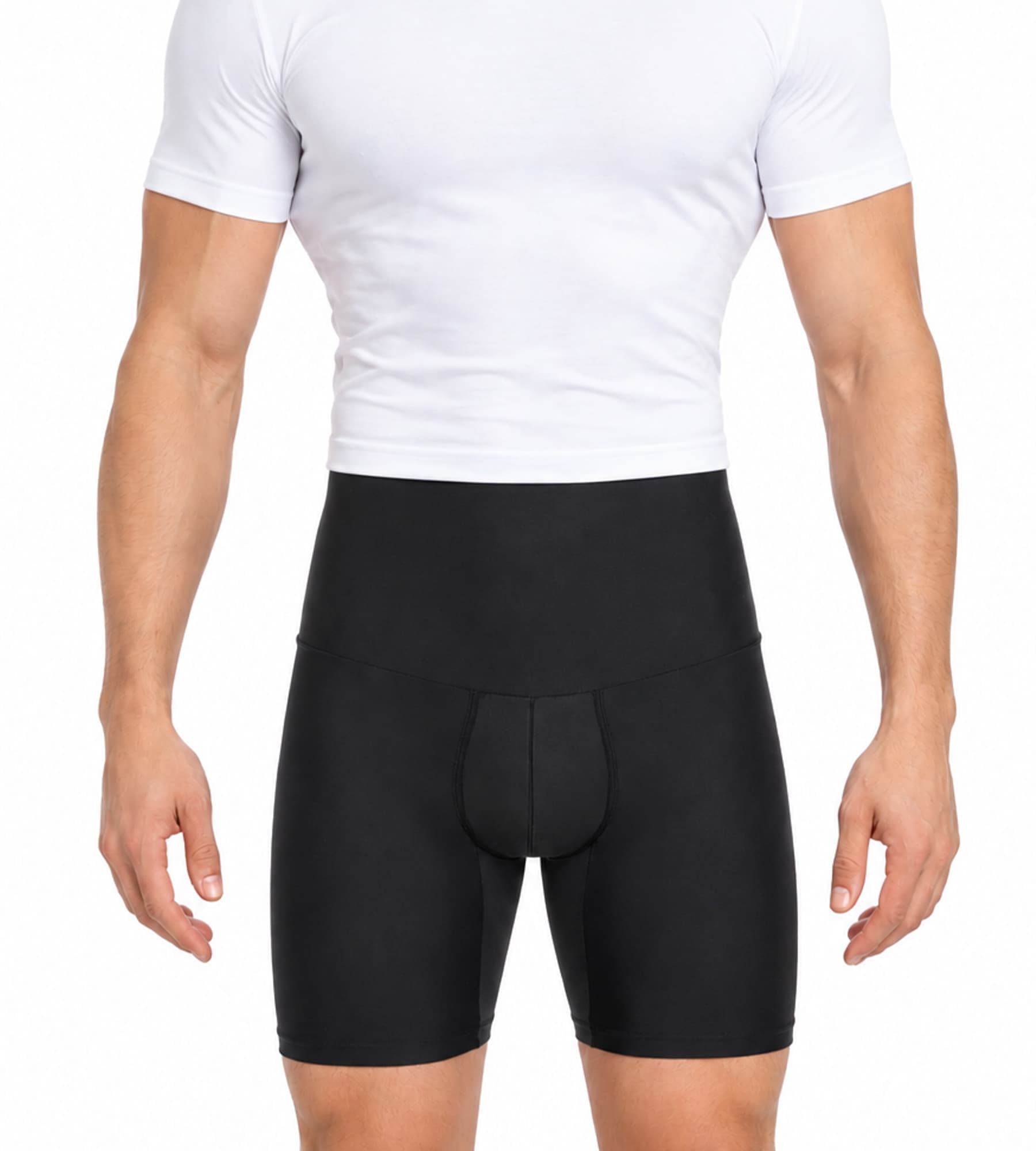 Kiwi Rata Men High Waist Compression Shorts Tummy Control Shapewear ...