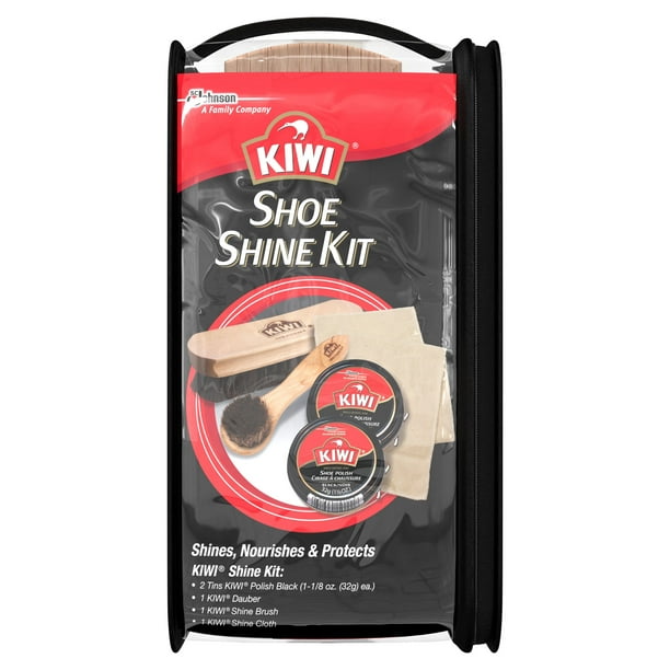 KIWI Deluxe Shoe Shine Kit M-26 with Polish Brush - Walmart