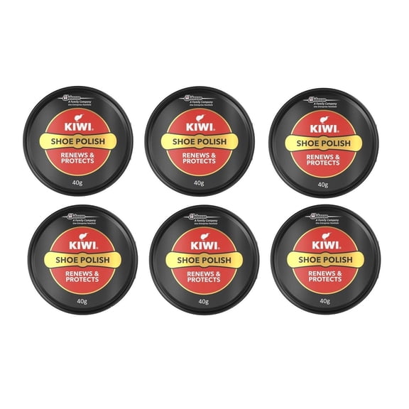 Kiwi Shoe Polish Paste Black 1.35 oz (Pack of 6)