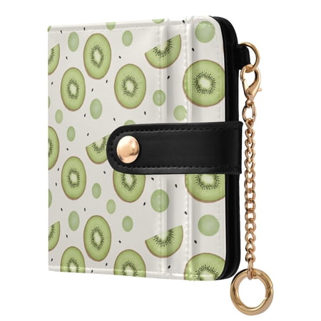 Kiwi Small Wallet for Women RFID Blocking Bifold PU Leather Credit Card Holder with Zipper Coin Pocket Compact Cute Travel Purse Magnetic Snap 7 Card Slots