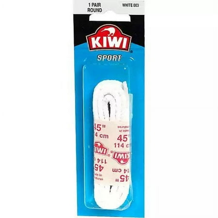 Kiwi Sport Round White Shoelaces - 45 Inches