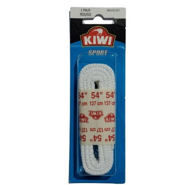 Kiwi Sport Shoe Laces Round White 54 Inch