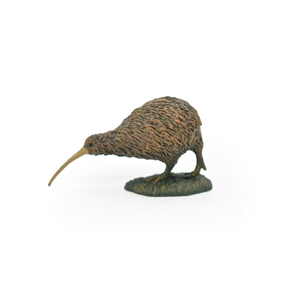 Kiwi Toy, Kee Wee, Bird, Very Realistic Rubber Figure, Model, Educational, Animal, Hand Painted Figurines, 2.5" CH068 BB79