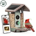 thumbnail image 1 of Kiwibit Solar Smart Bird Feeder with Camera, 8MP 4K UHD Video, No Subscription AI Identify 10000+ Species, Long Battery Life, Ideal Gifts, 1 of 16