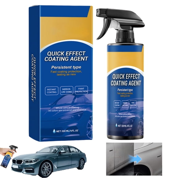 YUSUIYI Quick Effect Coating Agent for Car,4.23oz Car Coating Spray,3-in-1 Protective Wax Polish,Car Scratch Remover & Waterless Wash,High Protection