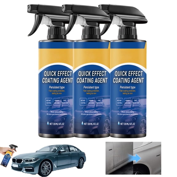 YUSUIYI Quick Effect Coating Agent for Car,4.23oz Car Coating Spray,3-in-1 Protective Wax Polish,Car Scratch Remover & Waterless Wash,High Protection